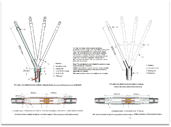 1kV İstilik Daralan Kabel Aksesuarları Quraşdırma Təlimatları